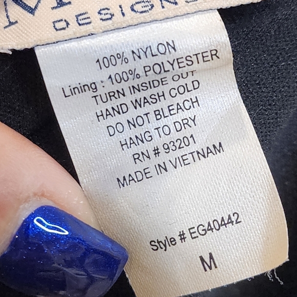 MKM Designs Women's Black Nylon Strappy Tank top size M - Picture 4 of 10